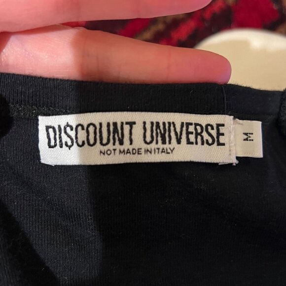 Discount Universe RARE Tee 'I will never fear you' black cotton embroidery M - Picture 4 of 4